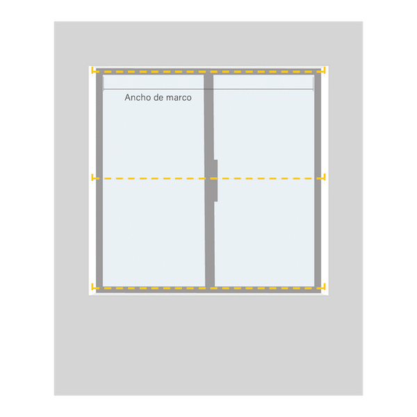 ancho de ventana dentro de marco - medir para persianas