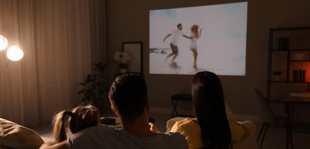 cortinas para ver una pelíula en familia