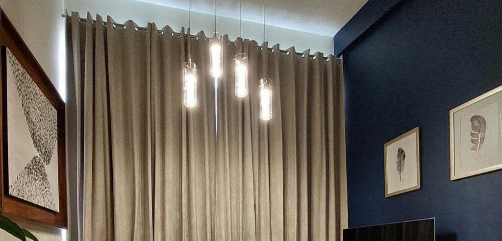 cortinas de confección estilo Ojal para salas elegantes